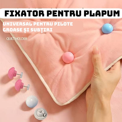 ✨ 【 40 buc】Fixator pentru Plapumă - Stabil și Ușor de Utilizat!📍Universal pentru pilote groase și subțiri