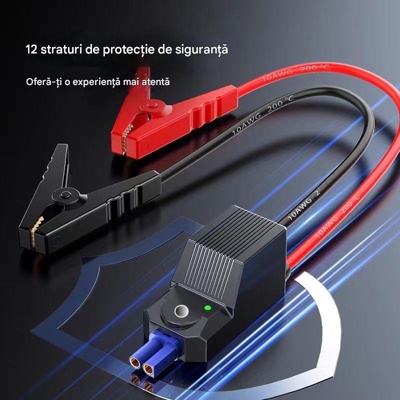 🚗🧰Convertor multifuncțional pentru pornire de urgență a bateriei auto【(interfață USB dublă)】