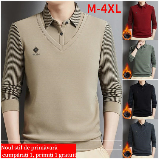 🔥【M-4XL】Top cald pentru bărbați din cașmir premium, din două piese, all-in-one 3746969 