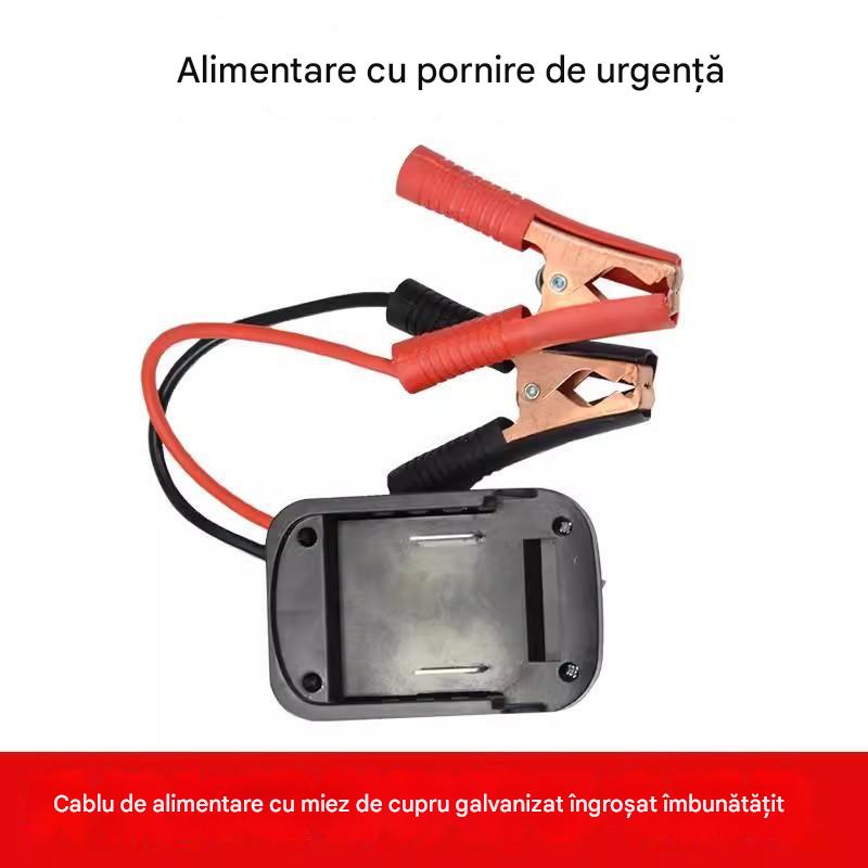 🚗🧰Convertor multifuncțional pentru pornire de urgență a bateriei auto【(interfață USB dublă)】