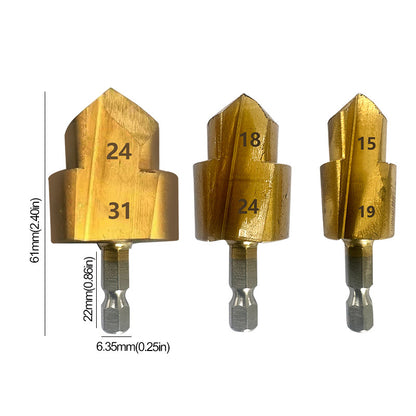 Burghiu treptat cu multiple dimensiuni 20/25/32, Unealtă de conectare a țevilor de apă cu tijă hexagonală 3805992 