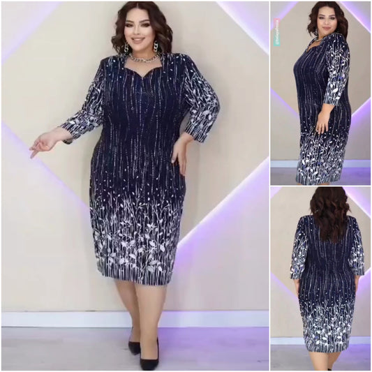 【🏆️Vânzare fierbinte】👑🌷 【S-5XL】2025 Noua rochie eleganta imprimata